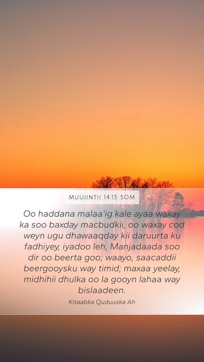 Muujintii 14:15 SOM Bible Verse Image