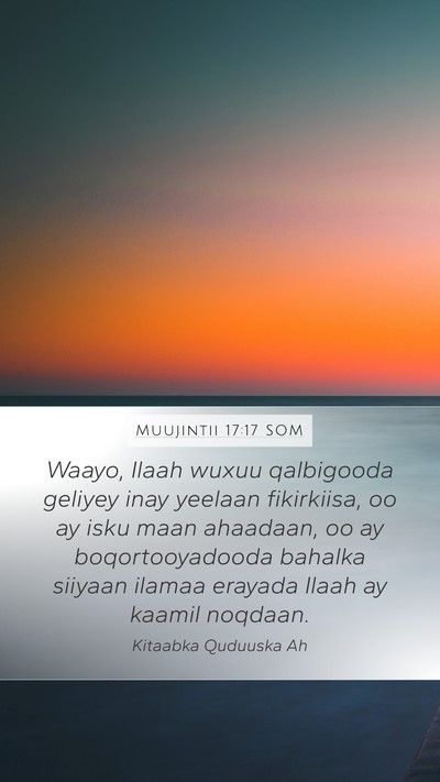 Muujintii 17:17 SOM Bible Verse Image