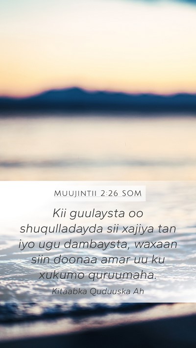 Muujintii 2:26 SOM Bible Verse Image