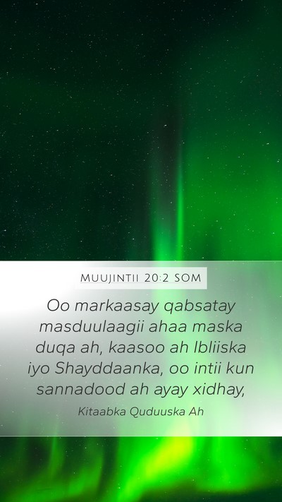 Muujintii 20:2 SOM Bible Verse Image