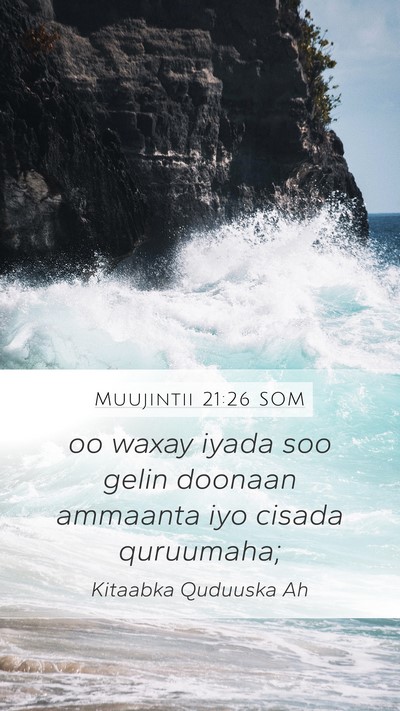 Muujintii 21:26 SOM Bible Verse Image