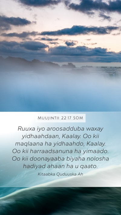 Muujintii 22:17 SOM Bible Verse Image