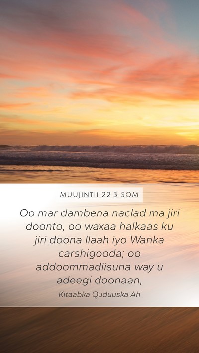 Muujintii 22:3 SOM Bible Verse Image