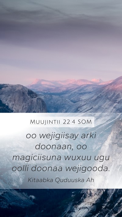 Muujintii 22:4 SOM Bible Verse Image