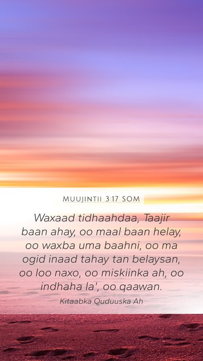 Muujintii 3:17 SOM Bible Verse Image