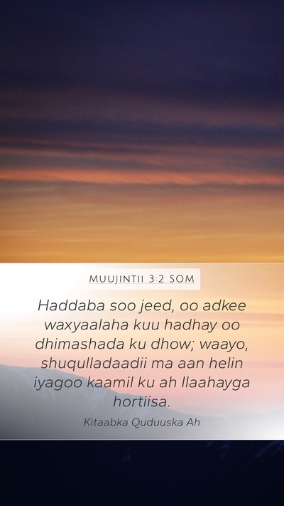 Muujintii 3:2 SOM Bible Verse Image