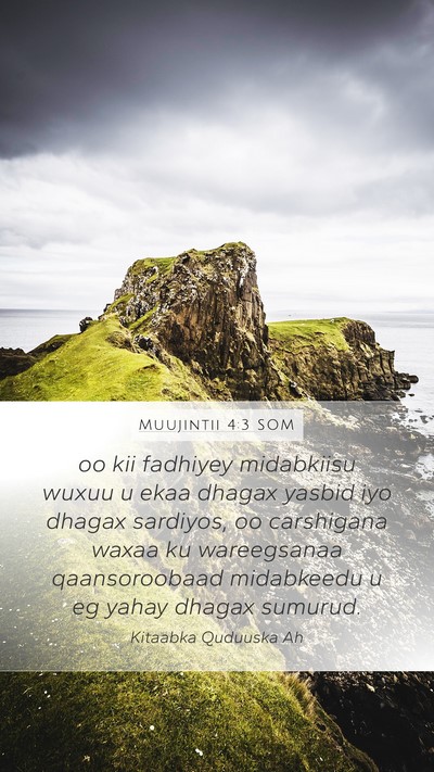 Muujintii 4:3 SOM Bible Verse Image