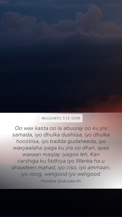 Muujintii 5:13 SOM Bible Verse Image
