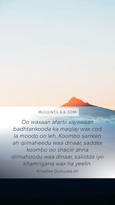 Muujintii 6:6 SOM Bible Verse Image
