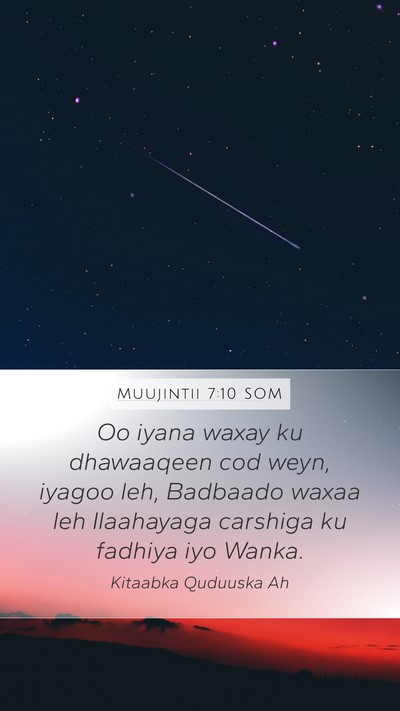 Muujintii 7:10 SOM Bible Verse Image