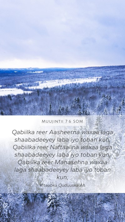 Muujintii 7:6 SOM Bible Verse Image
