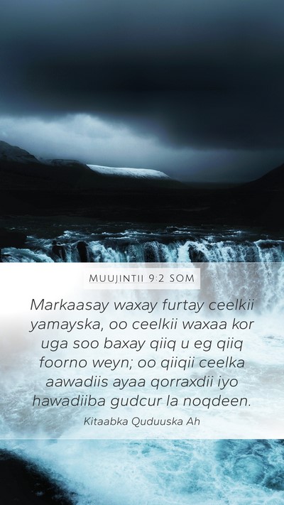 Muujintii 9:2 SOM Bible Verse Image
