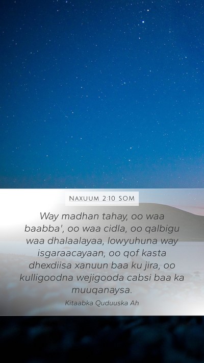 Naxuum 2:10 SOM Bible Verse Image