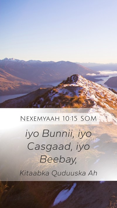 Nexemyaah 10:15 SOM Bible Verse Image