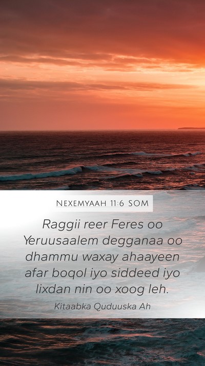 Nexemyaah 11:6 SOM Bible Verse Image