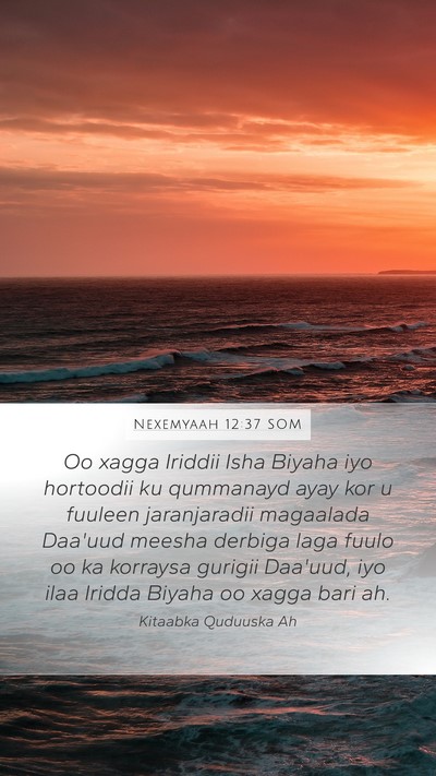 Nexemyaah 12:37 SOM Bible Verse Image