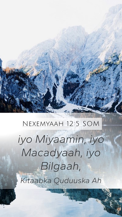 Nexemyaah 12:5 SOM Bible Verse Image