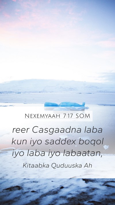 Nexemyaah 7:17 SOM Bible Verse Image