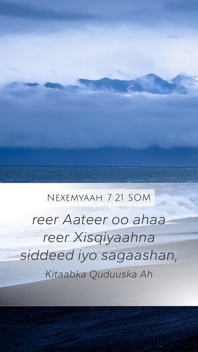 Nexemyaah 7:21 SOM Bible Verse Image