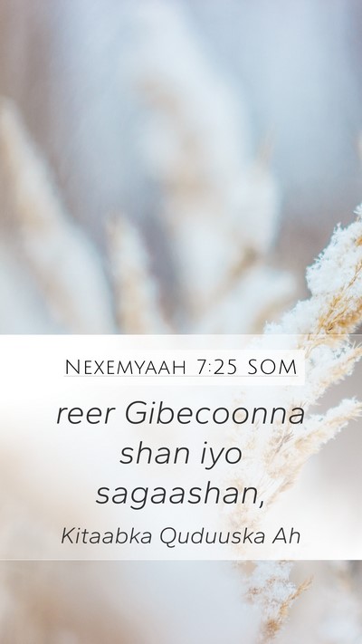 Nexemyaah 7:25 SOM Bible Verse Image