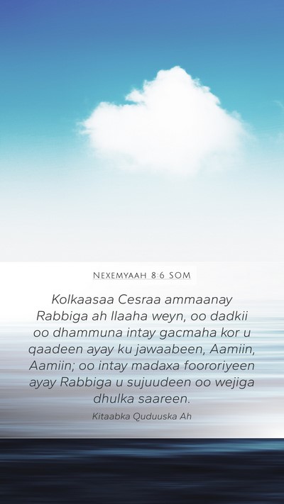 Nexemyaah 8:6 SOM Bible Verse Image
