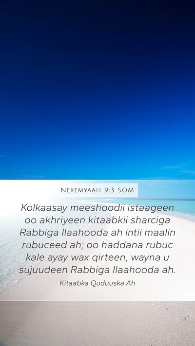 Nexemyaah 9:3 SOM Bible Verse Image