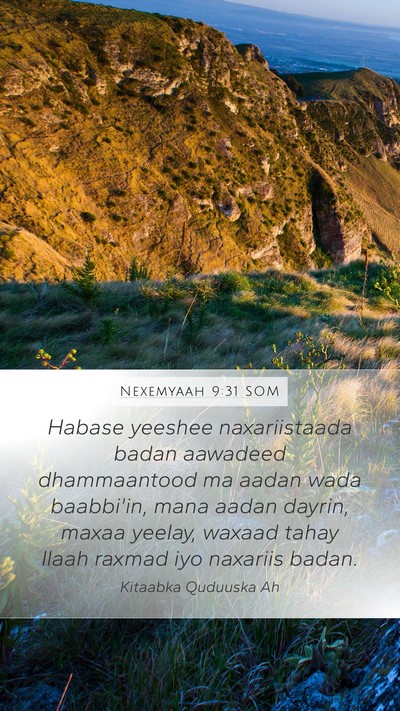 Nexemyaah 9:31 SOM Bible Verse Image