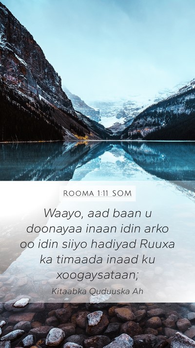 Rooma 1:11 SOM Bible Verse Image