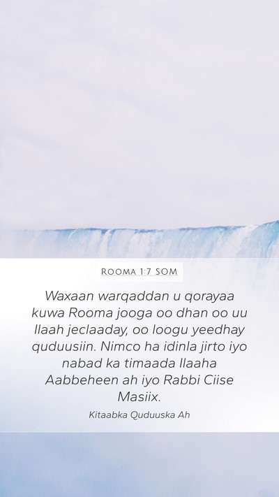 Rooma 1:7 SOM Bible Verse Image