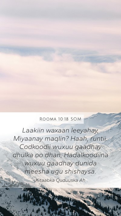 Rooma 10:18 SOM Bible Verse Image