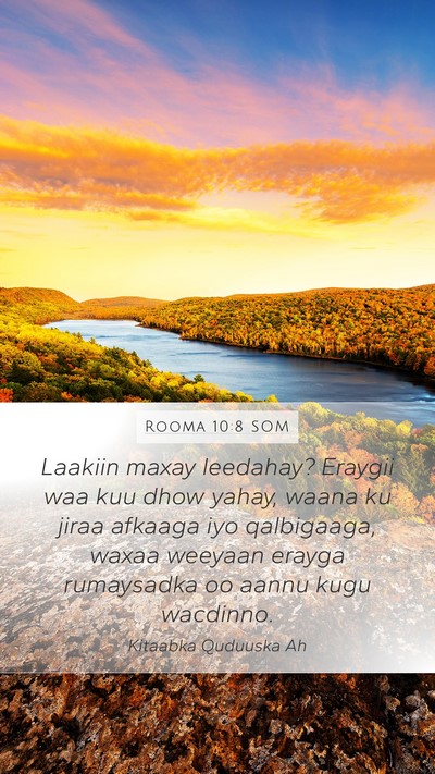 Rooma 10:8 SOM Bible Verse Image