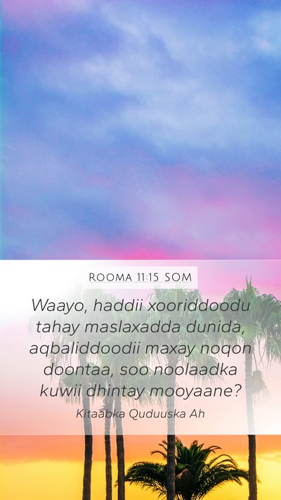 Rooma 11:15 SOM Bible Verse Image
