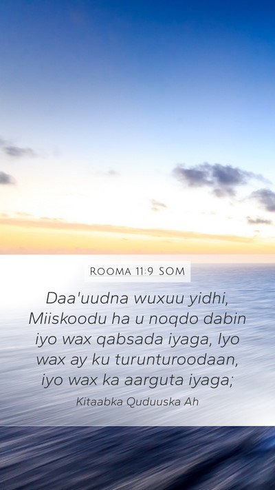 Rooma 11:9 SOM Bible Verse Image