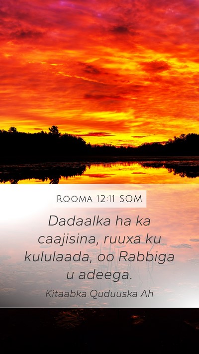 Rooma 12:11 SOM Bible Verse Image
