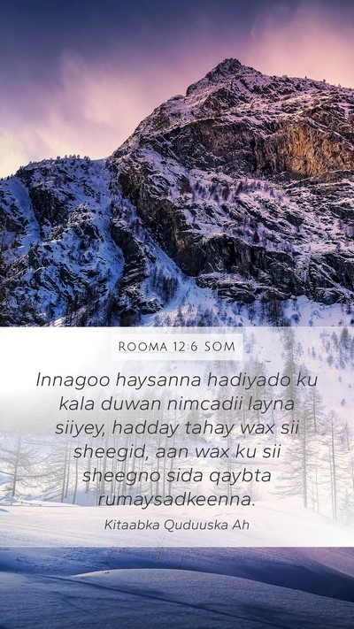 Rooma 12:6 SOM Bible Verse Image