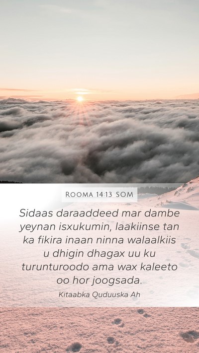 Rooma 14:13 SOM Bible Verse Image