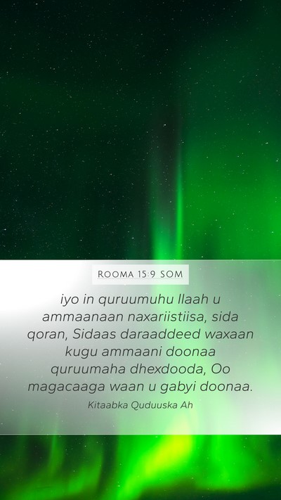 Rooma 15:9 SOM Bible Verse Image