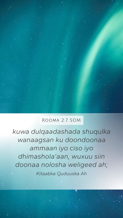 Rooma 2:7 SOM Bible Verse Image
