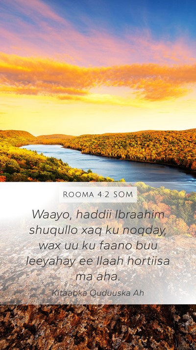 Rooma 4:2 SOM Bible Verse Image