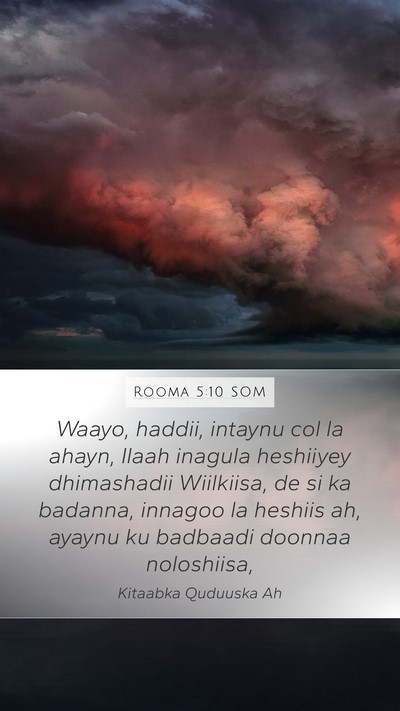 Rooma 5:10 SOM Bible Verse Image