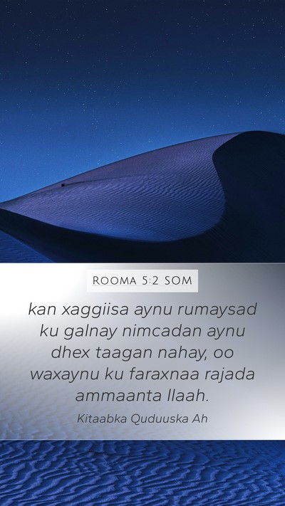 Rooma 5:2 SOM Bible Verse Image