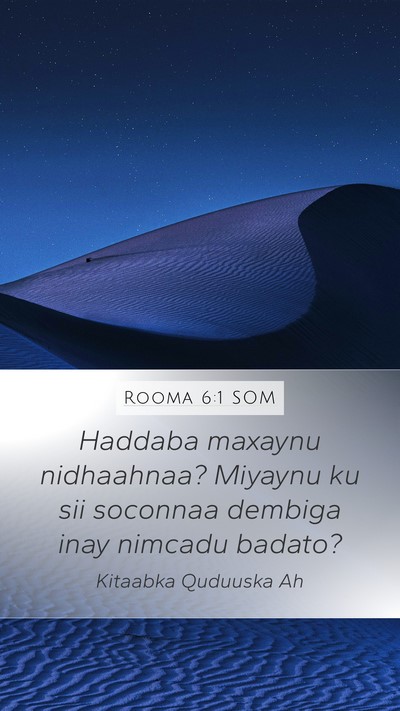 Rooma 6:1 SOM Bible Verse Image