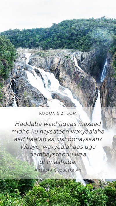 Rooma 6:21 SOM Bible Verse Image