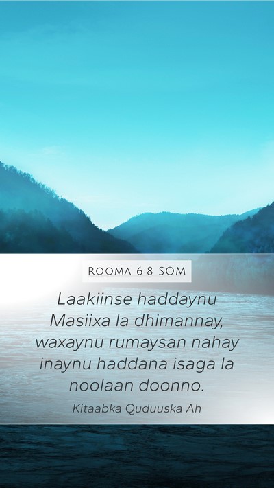 Rooma 6:8 SOM Bible Verse Image