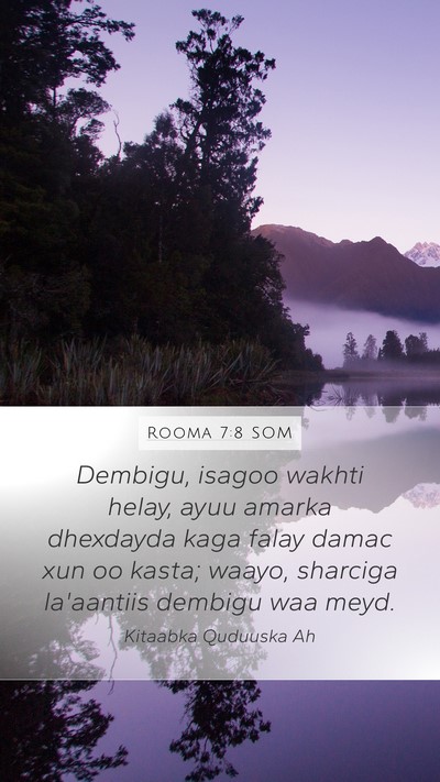 Rooma 7:8 SOM Bible Verse Image