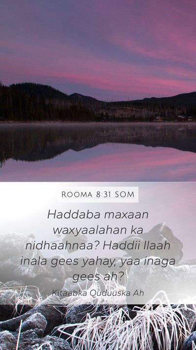 Rooma 8:31 SOM Bible Verse Image