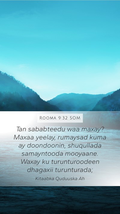 Rooma 9:32 SOM Bible Verse Image
