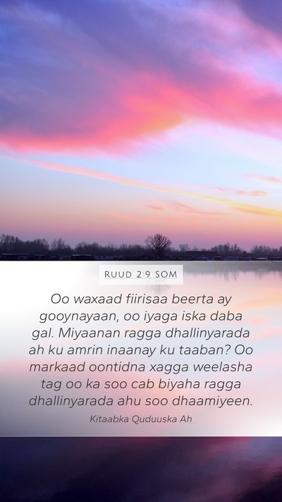 Ruud 2:9 SOM Mobile Phone Wallpaper - Oo waxaad fiirisaa beerta ay gooynayaan, oo iyaga - Mobile Bible Verse Wallpaper