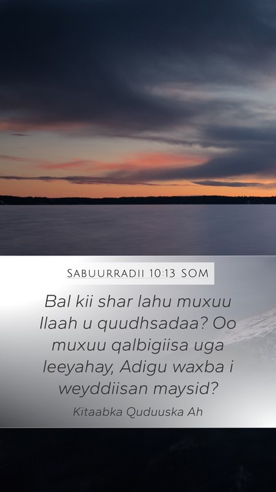 Sabuurradii 10:13 SOM Bible Verse Image