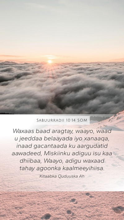 Sabuurradii 10:14 SOM Bible Verse Image